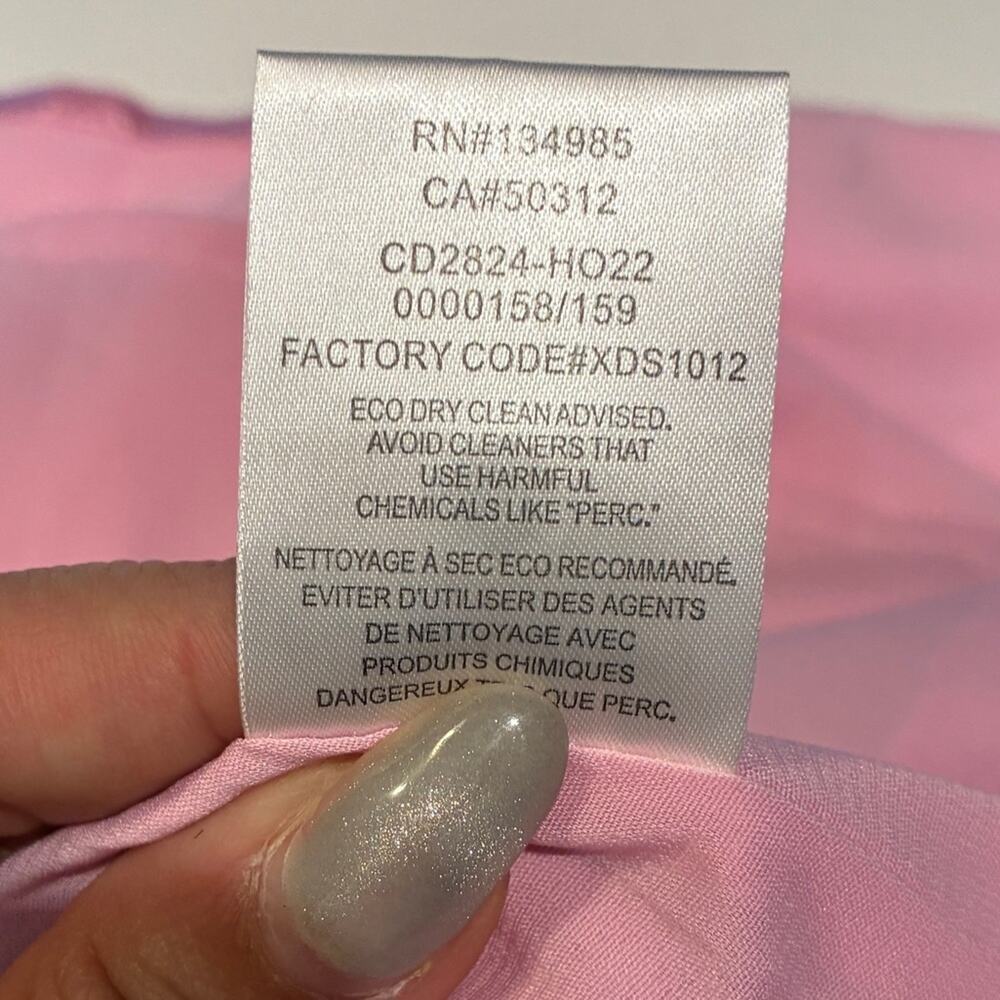 NWT For Love & Lemons Pink Satin Rhinestone Trim Elora Mini Dress Lg MSRP $239 - Picture 8 of 12